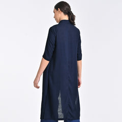 Dakota Set of 3 - Long Shirt, Inner & Pants - Navy Blue