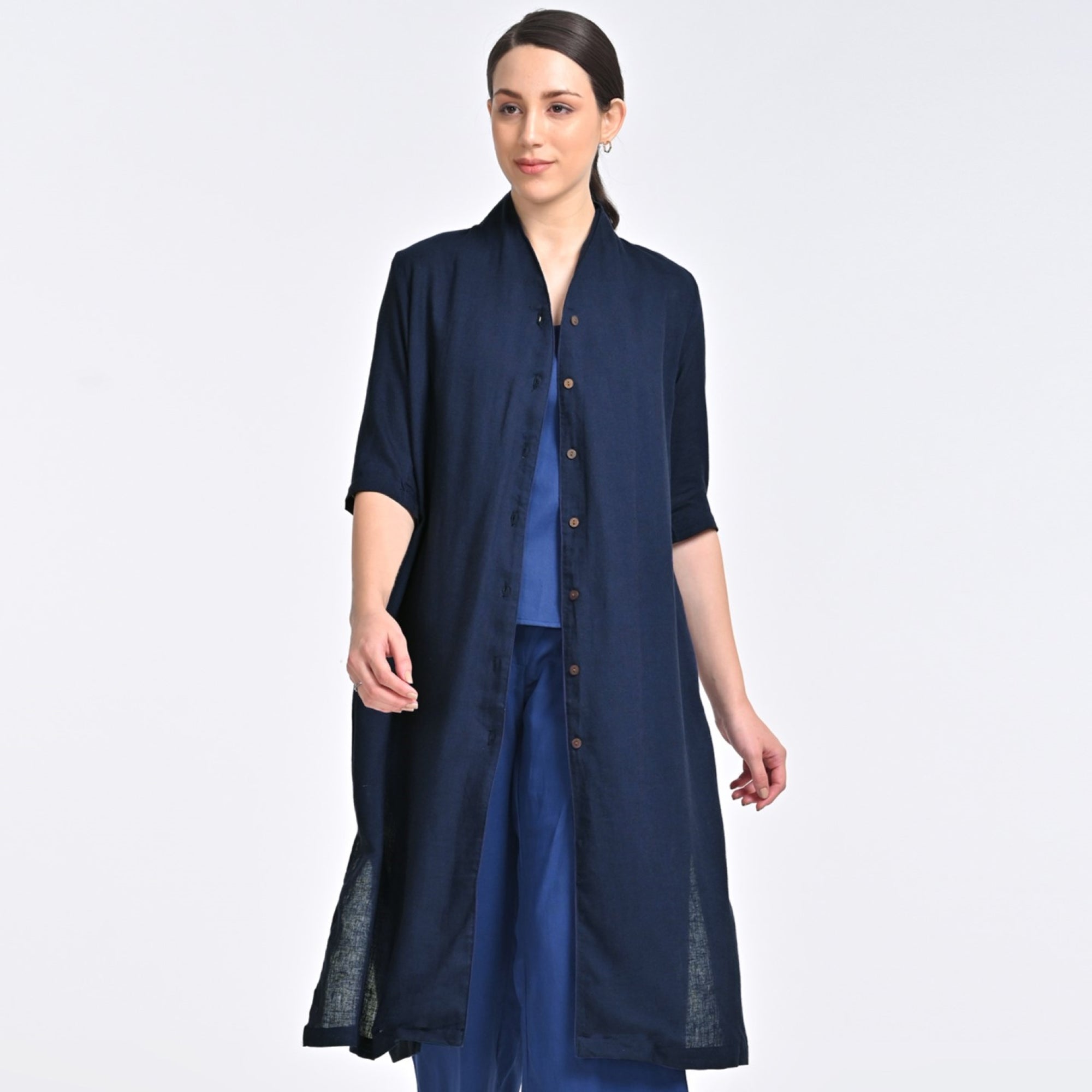 Dakota Set of 3 - Long Shirt, Inner & Pants - Navy Blue