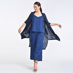 Dakota Set of 3 - Long Shirt, Inner & Pants - Navy Blue