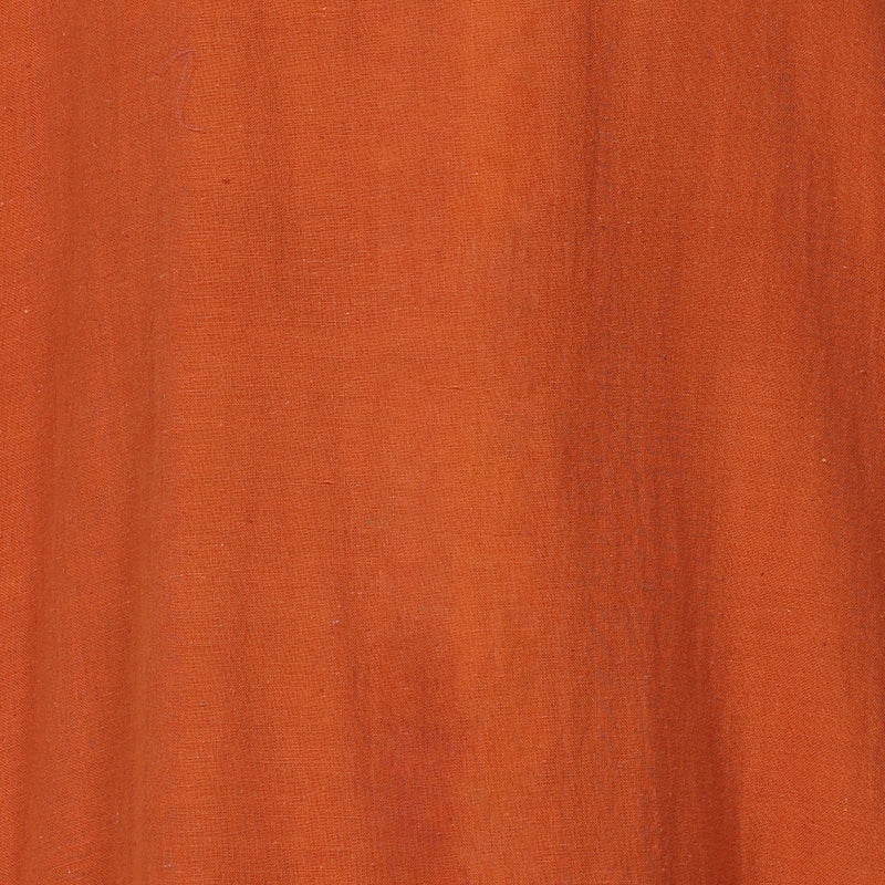 Penny Puff Sleeve Shirt With Split V Neck - Autumn Rust
