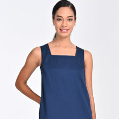 Chloe Square Neck Dress - Navy