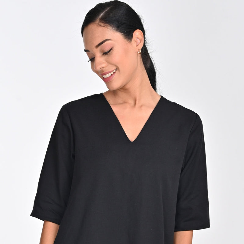 Sack V Dress - Black
