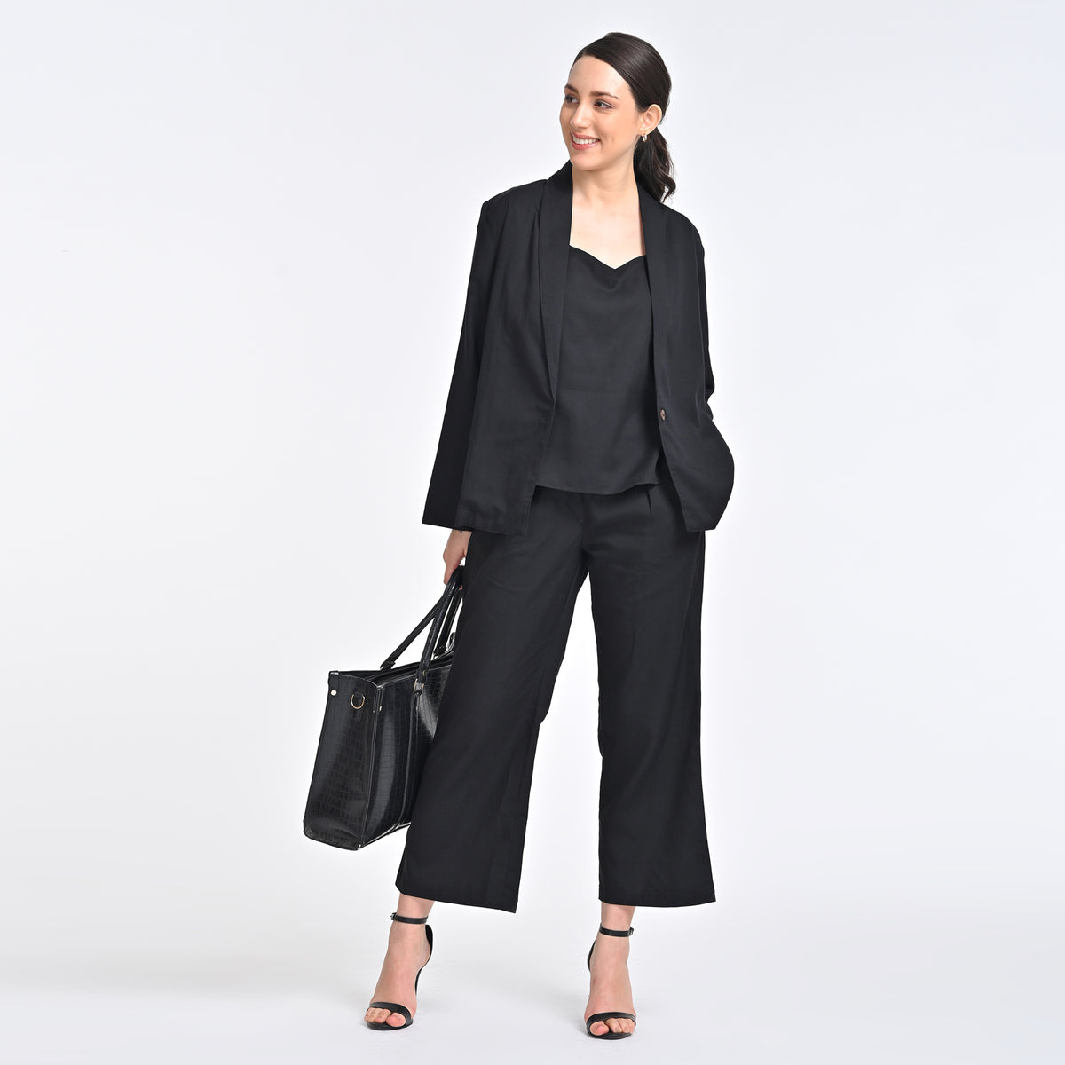 Donna 3 - Piece Blazer Suit - Black