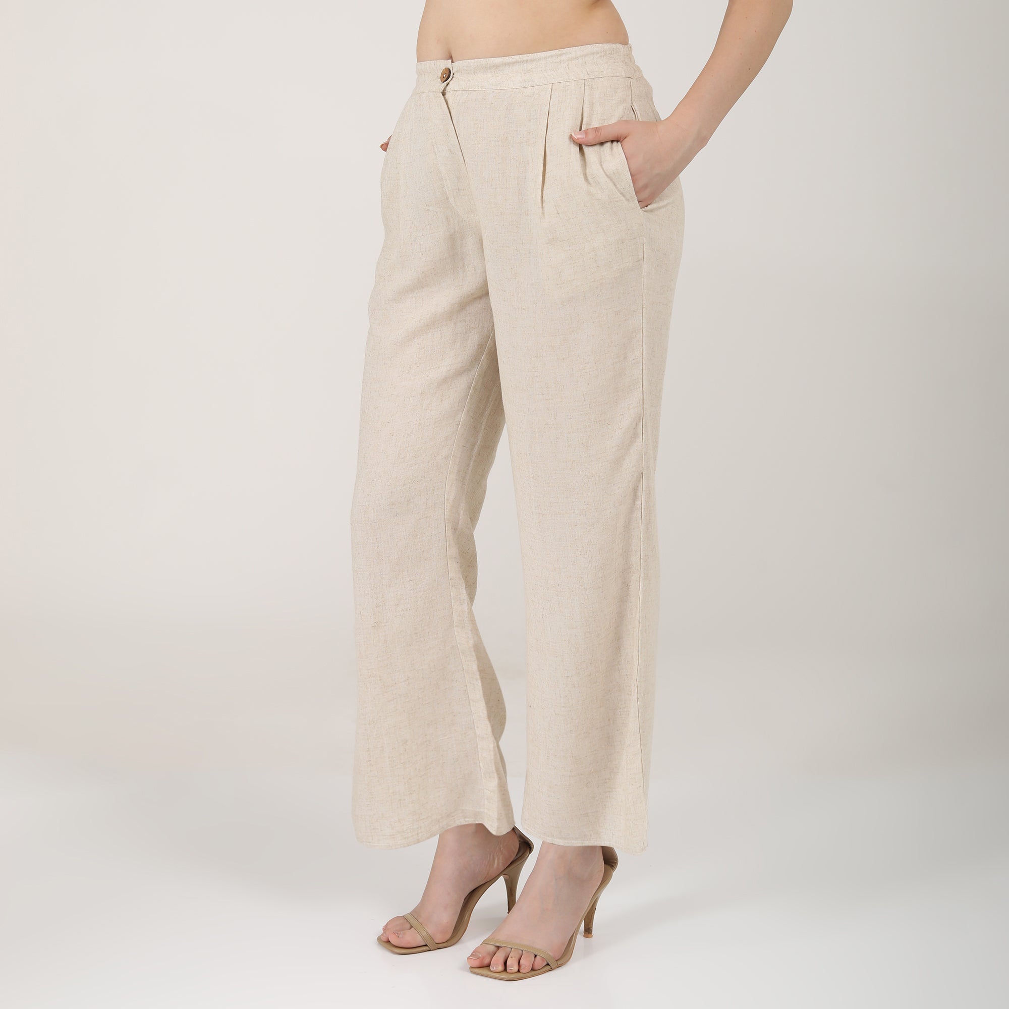 Long Leg Pants - Beige