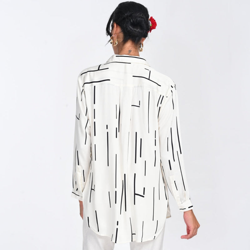 Opal Set Of 2 - Shirts & Pants - Ecru Cedar Print & Ecru - Limited Edition