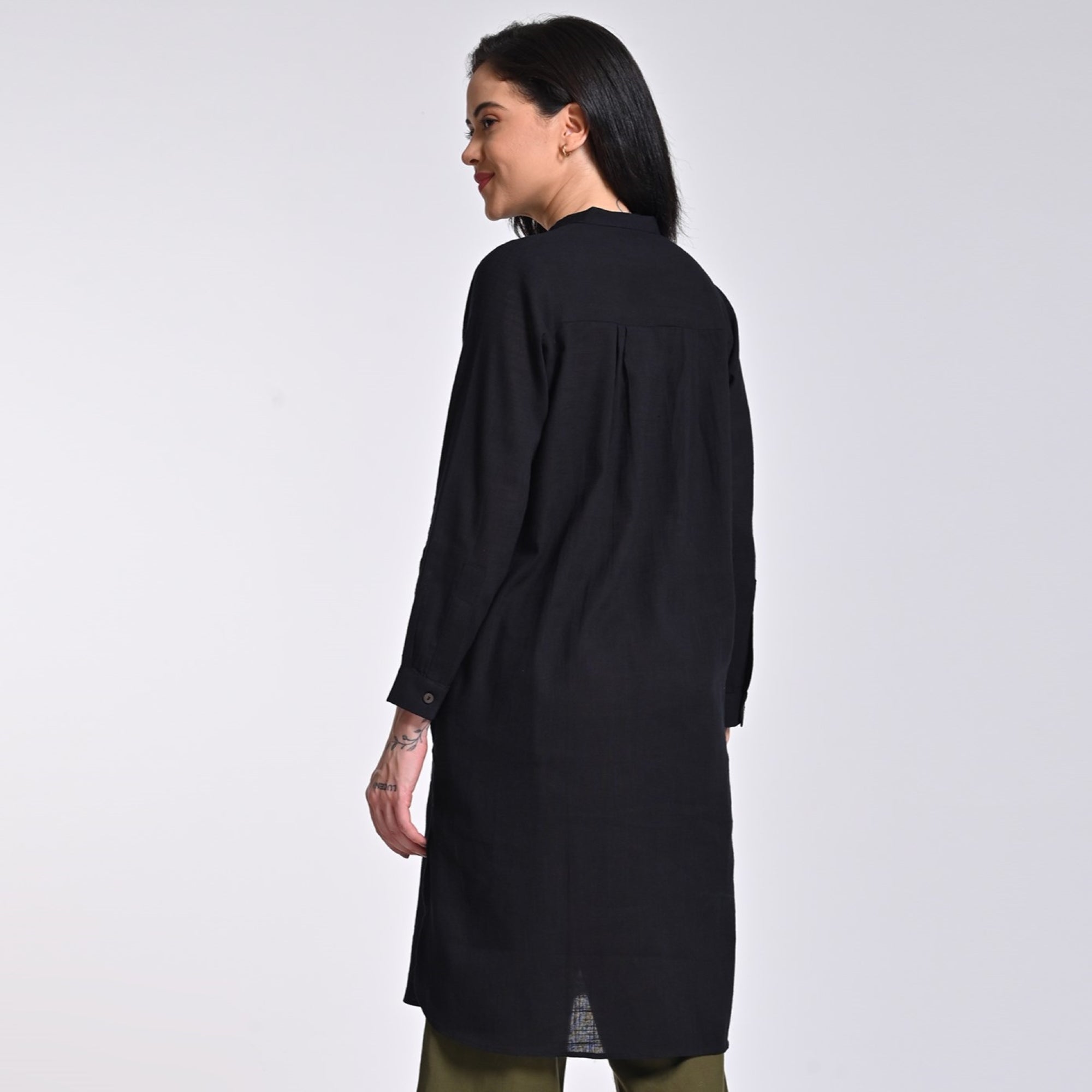 Pleated Tunic - Black