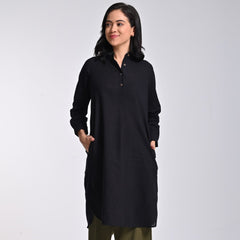 Sofia Set of 2 - Long Tunic & Pants - Black & Olive