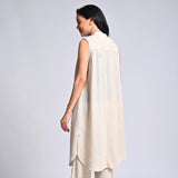 Dahlia Set Of 2 - Sleeveless Tunic & Pants - Beige