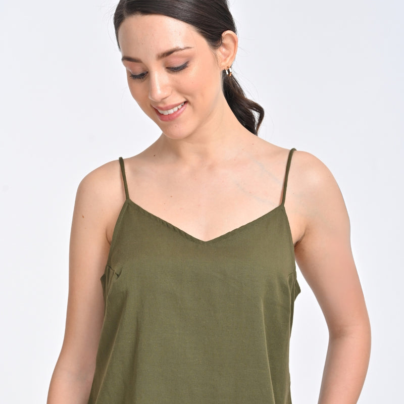 Oh Slip Top - Olive Green
