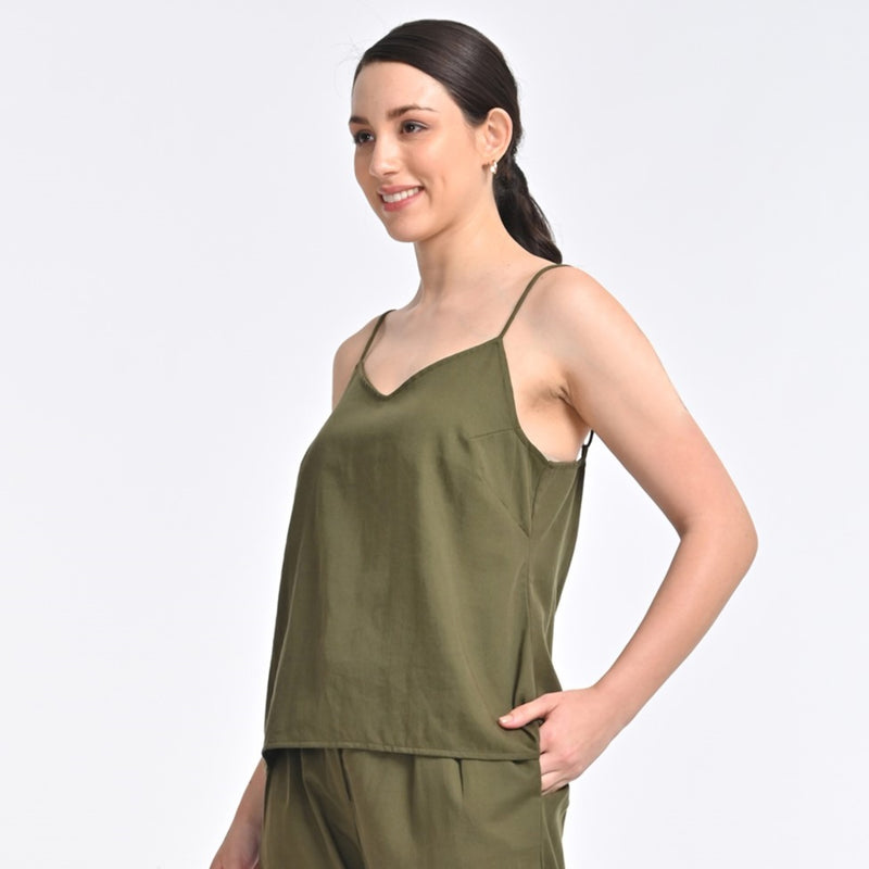 Oh Slip Top - Olive Green