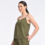 Oh Slip Top - Olive Green