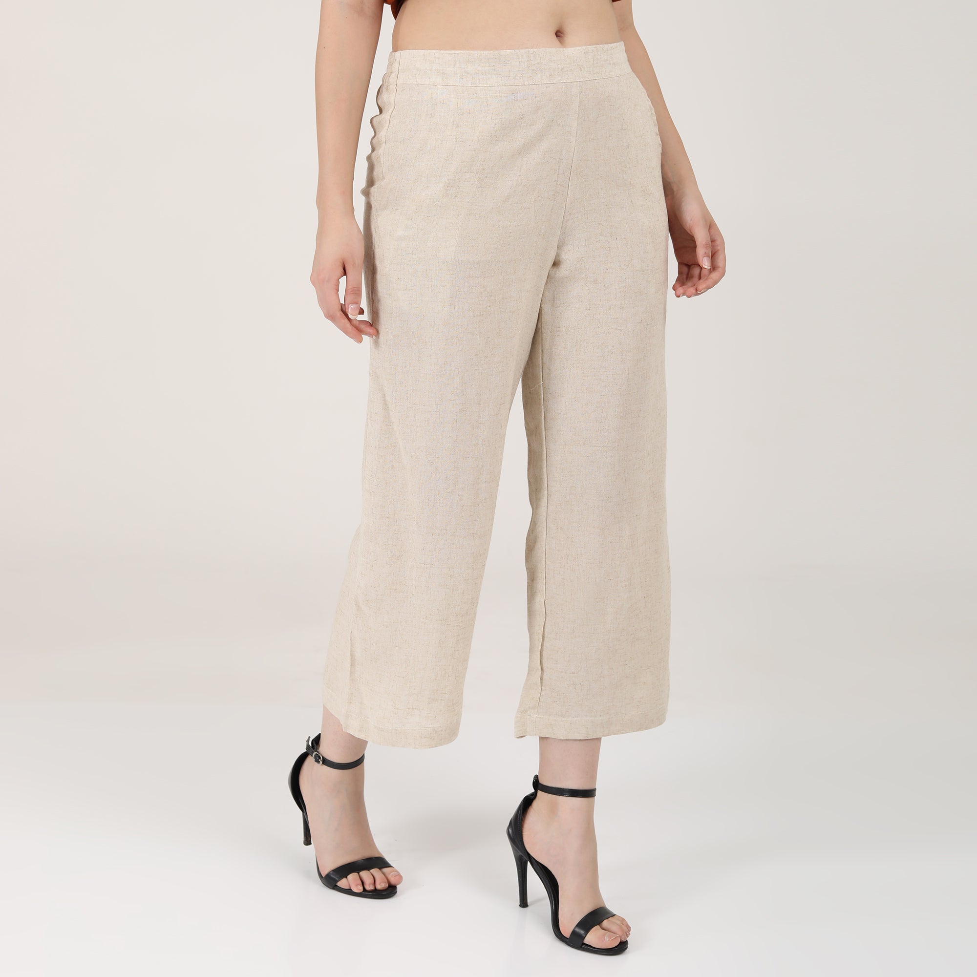 Sofia Set of 2 - Long Tunic & Pants - Coffee Brown & Beige