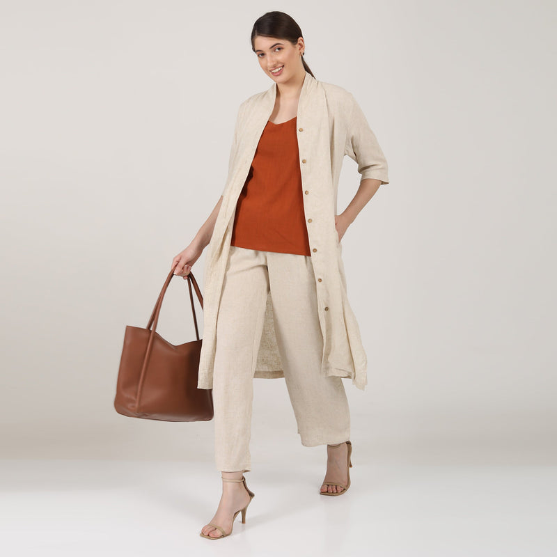 Dakota Set Of 3 - Beige & Autumn Rust