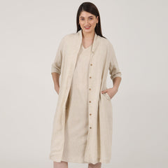 Dakota Set Of 2 - Long Shirt Jacket & Dress - Beige