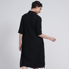 Dakota Set Of 2 - Long Shirt Jacket & Dress - Black