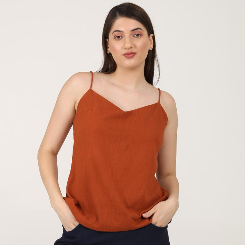 Dianne Set Of 3 - Inner, Shirt & Pants - Autumn Rust & Coffee