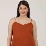 Oh Slip Top - Autumn Rust