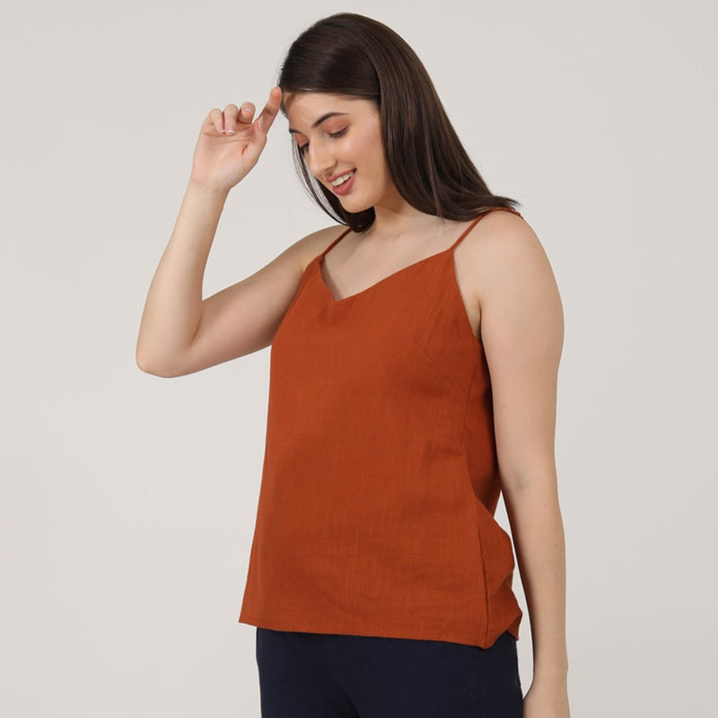 Oh Slip Top - Autumn Rust
