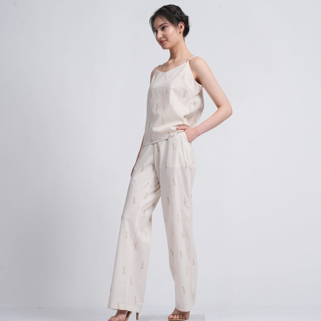Oh Slip Top - Ecru block print