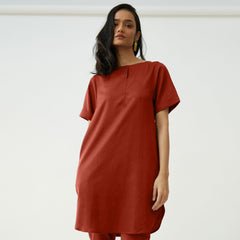 Poised Tunic - Autumn Rust