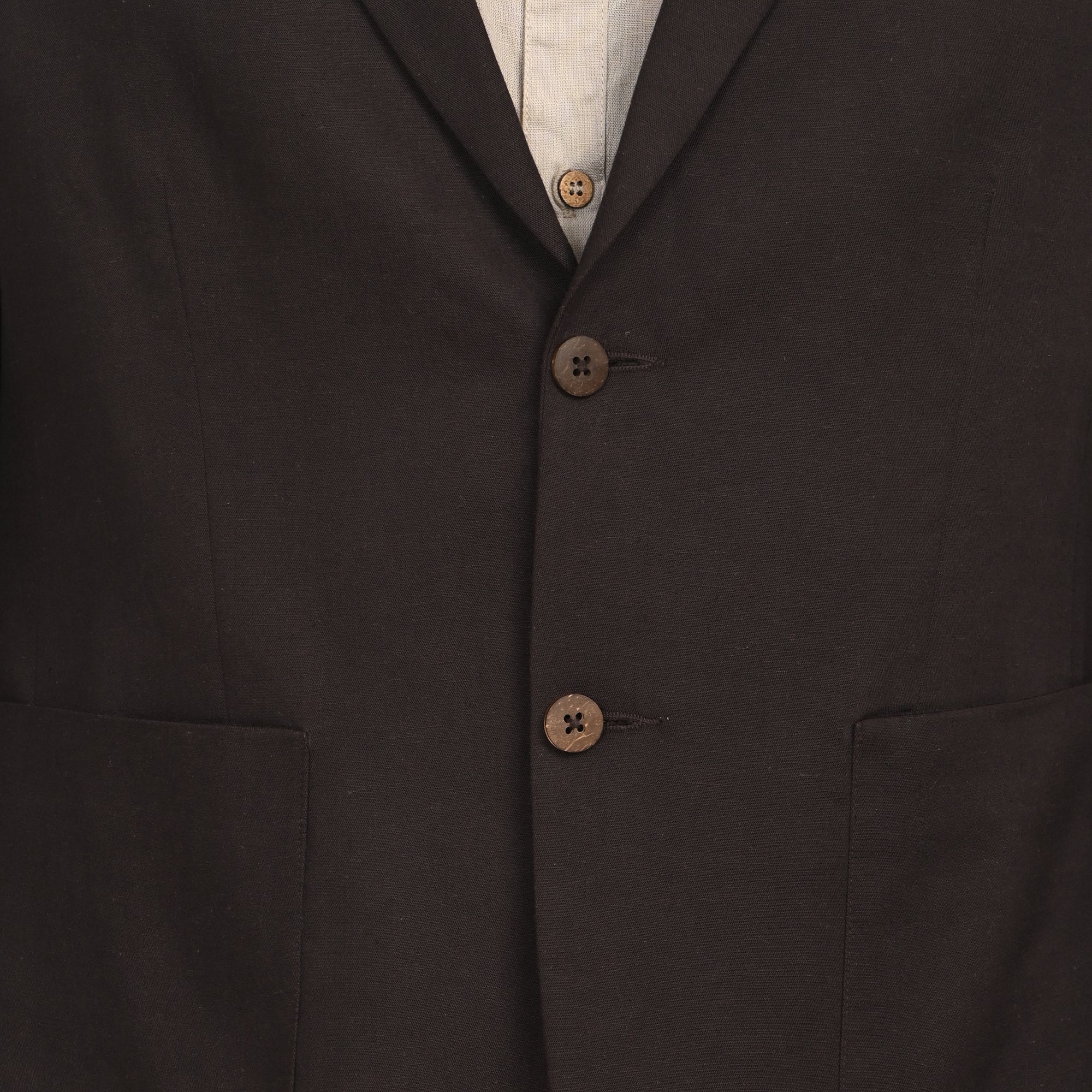 iL Lino Set of 3 - Relaxed Fit Linen Blend Blazer, Relaxed Fit Linen Blend Shirt & Relaxed Fit Cotton Stretch Chinos - Coffee Brown, Greige & Beige