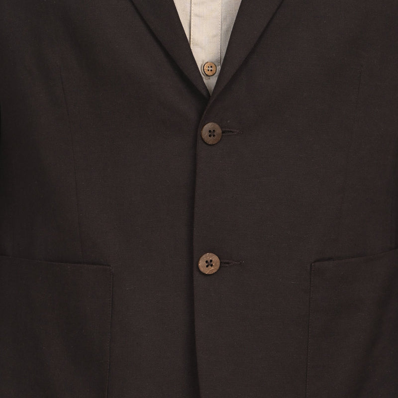 iL Lino Set of 3 - Relaxed Fit Linen Blend Blazer, Relaxed Fit Linen Blend Shirt & Relaxed Fit Cotton Stretch Chinos - Coffee Brown, Greige & Beige