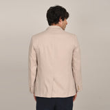 iL Lino Set of 3 - Relaxed Fit Linen Blend Blazer, Relaxed Fit Linen Blend Shirt & Relaxed Fit Cotton Stretch Chinos - Natural Grey & Navy Blue