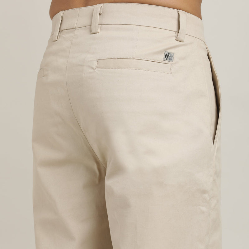 Aruku Chino Pants - Relaxed Fit - Cotton - Beige