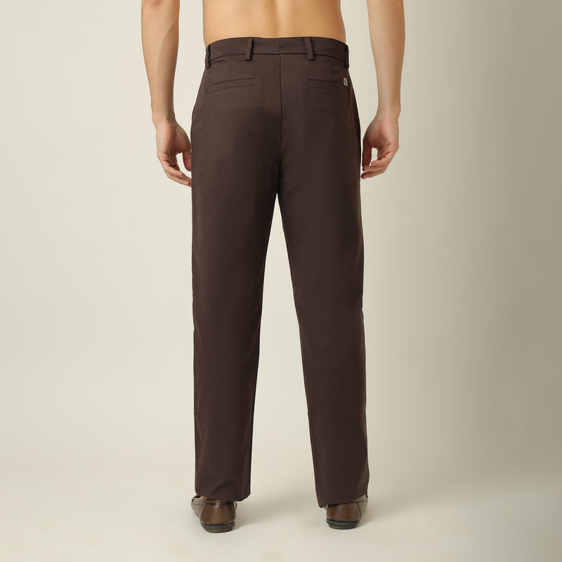 Aruku Chino Pants - Relaxed Fit - Cotton - Coffee Brown