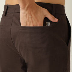 Aruku Chino Pants - Relaxed Fit - Cotton - Coffee Brown