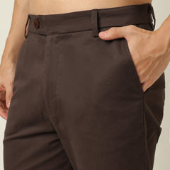 Aruku Chino Pants - Relaxed Fit - Cotton - Coffee Brown