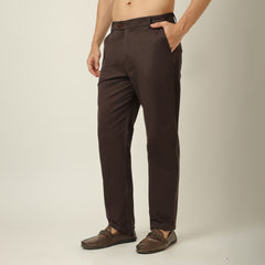 Aruku Chino Pants - Relaxed Fit - Cotton - Coffee Brown