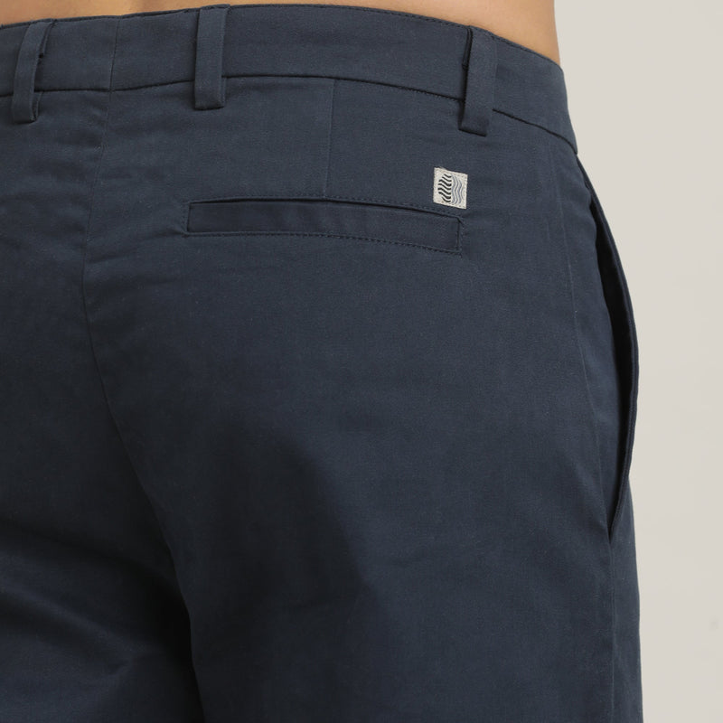 Aruku Chino Pants - Relaxed Fit - Cotton - Navy Blue