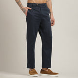 Aruku Chino Pants - Relaxed Fit - Cotton - Navy Blue