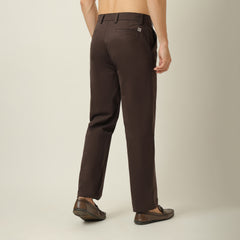 Aruku Pleated Chino Pants - Relaxed Fit - Cotton - Coffee Brown
