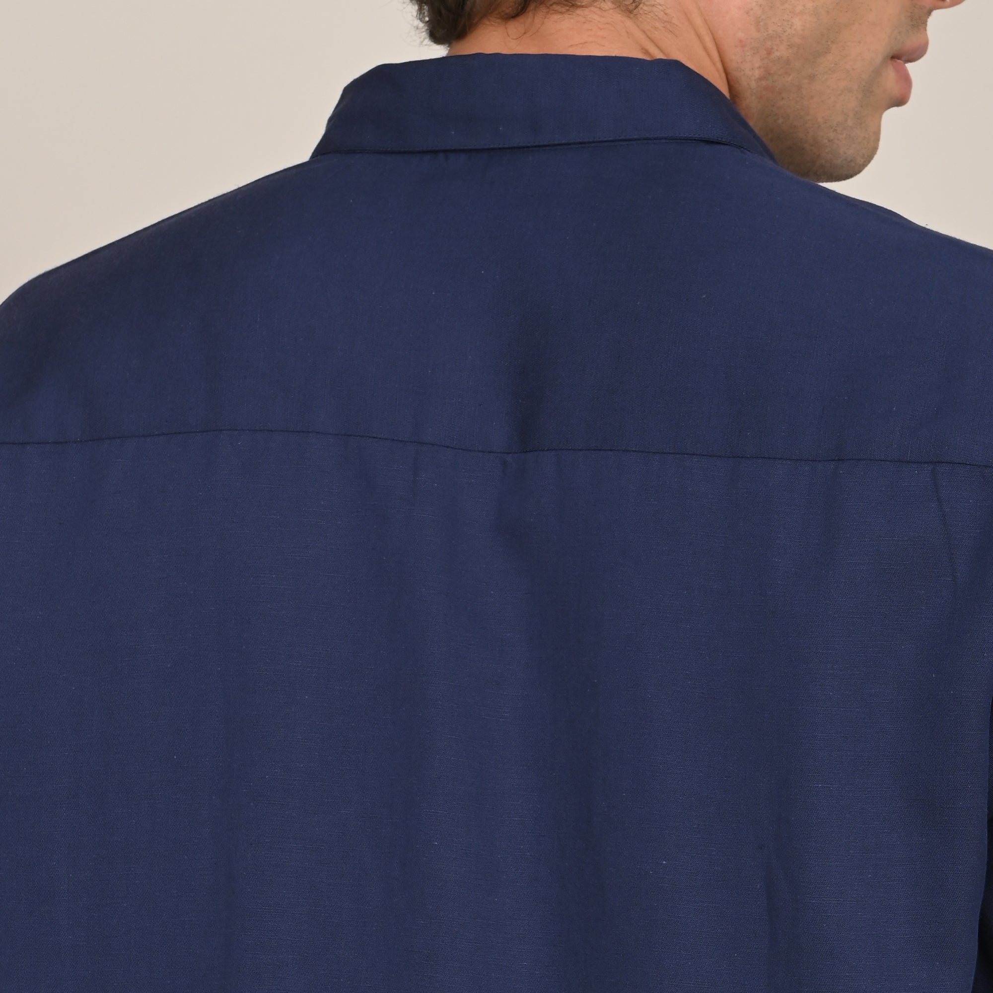 Utility Set of 2  Utility Shirt With Front Flap Pockets Paired With Relaxed Fit Straight Leg Chinos  Navy Blue & Beige