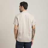 Drifter Set of 2 – Relaxed Fit Roll-Up Sleeve Shirt & Relaxed Fit Chinos – Natural Grey & Navy Blue
