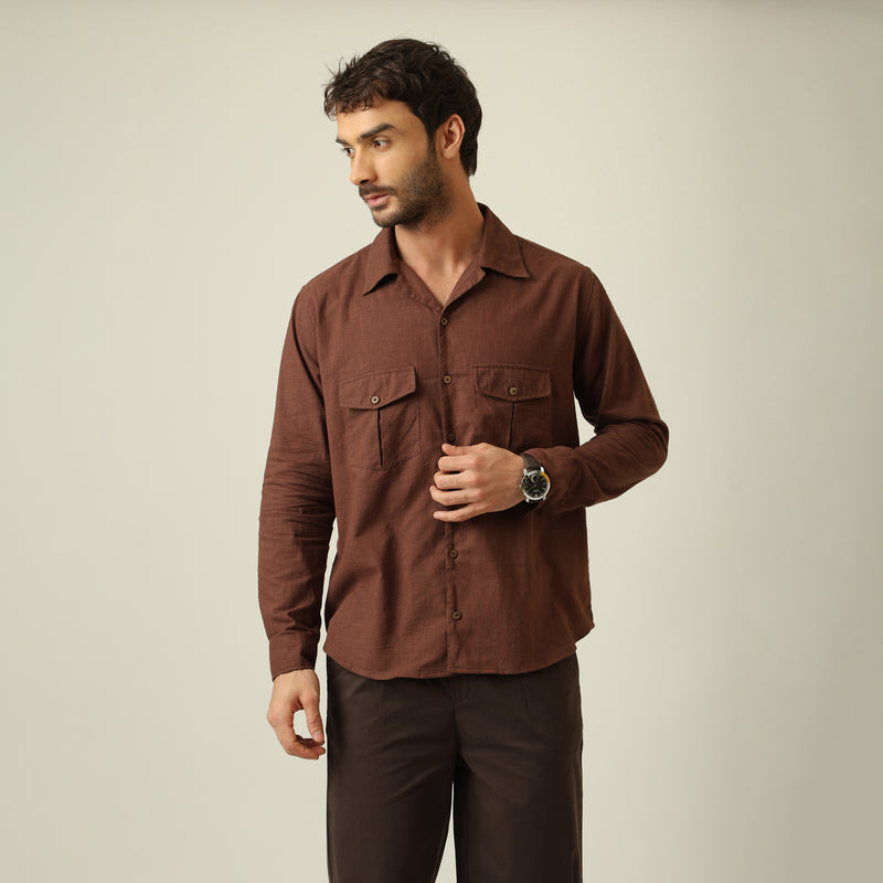 Safari Set Of 2 - Linen Cotton - Coffee Brown