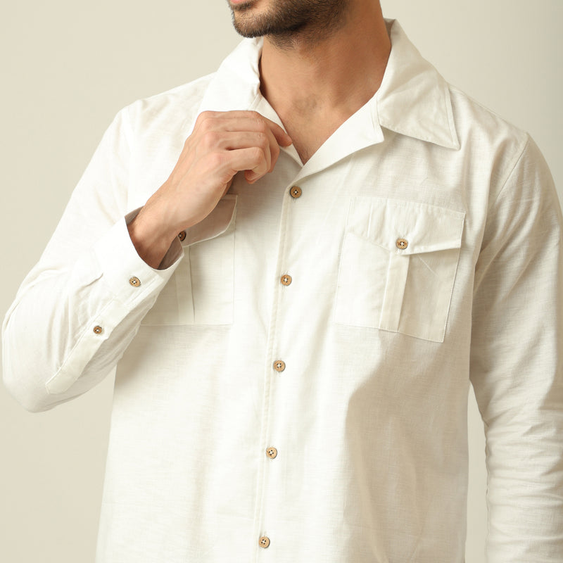 Safari Shirt - Linen Cotton - Ecru