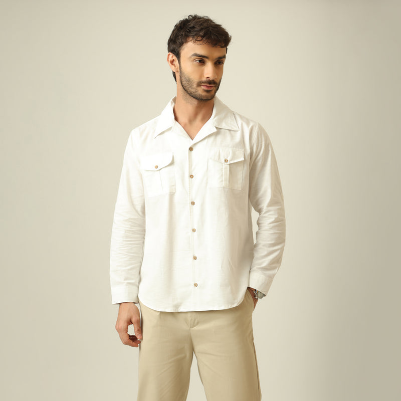 Safari Shirt - Linen Cotton - Ecru