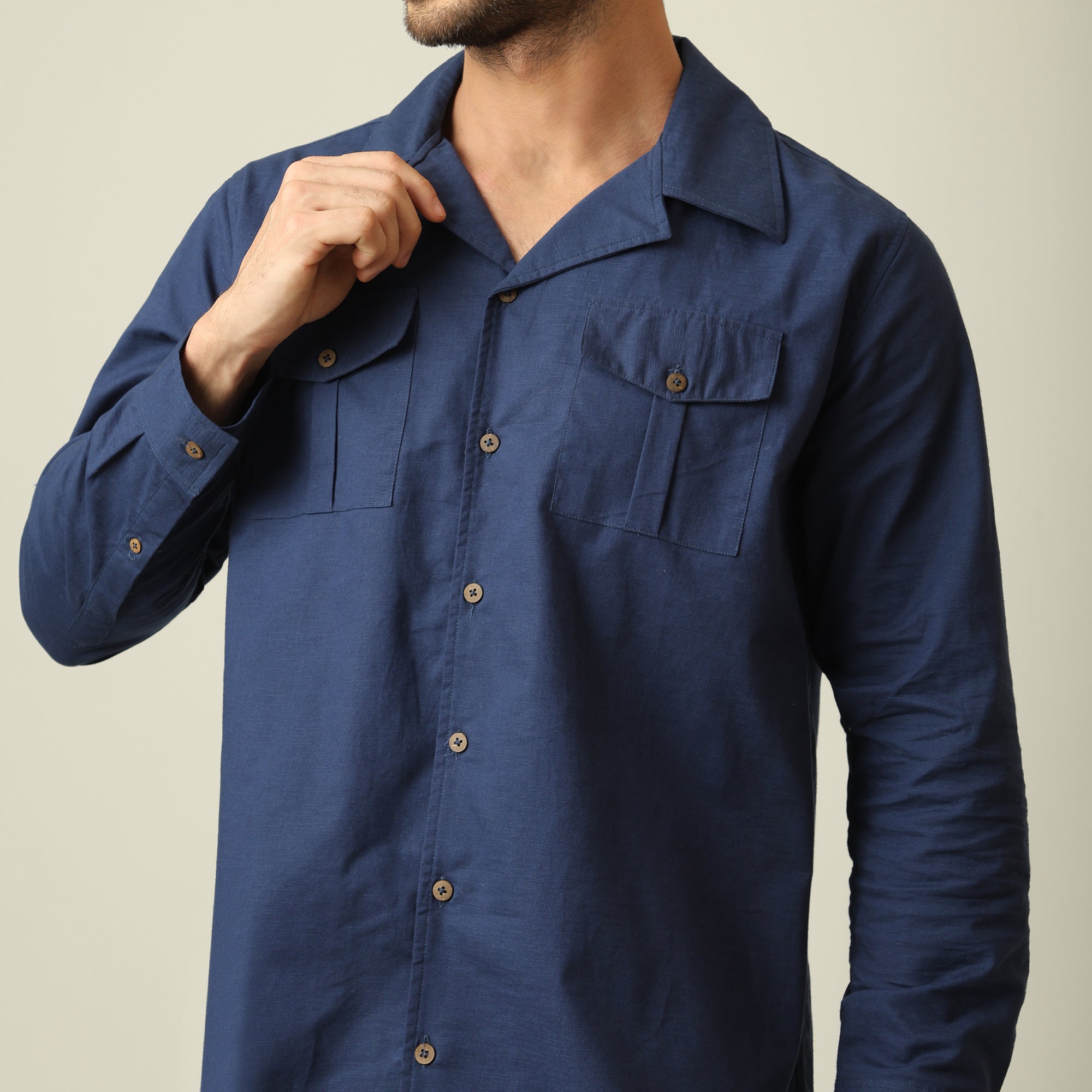 Safari Set Of 2 - Linen Cotton - Navy Blue