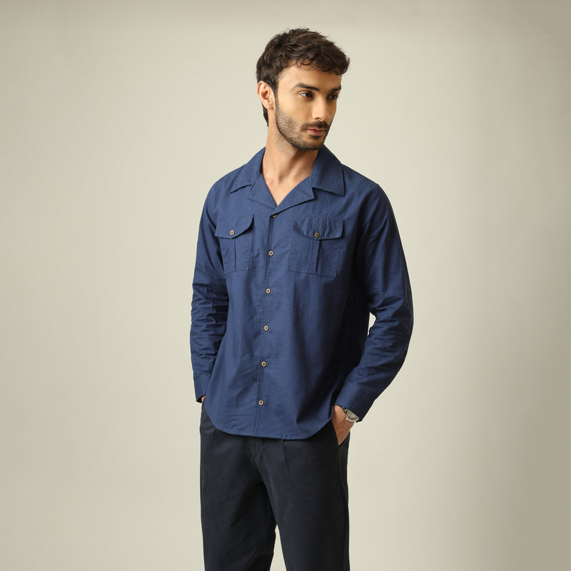 Safari Set Of 2 - Linen Cotton - Navy Blue