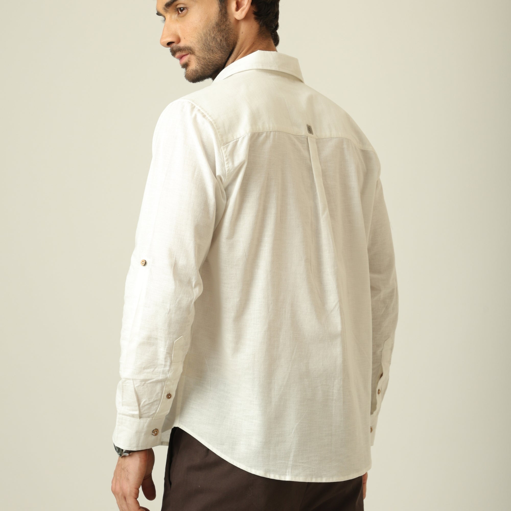 Relaxed Work Shirt - Linen Cotton - Ecru