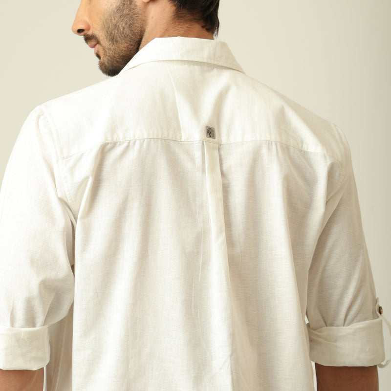 Relaxed Work Set Of 2 - Linen Cotton - Ecru & Coffee Brown