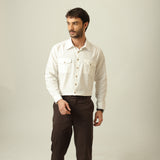Relaxed Work Set Of 2 - Linen Cotton - Ecru & Coffee Brown
