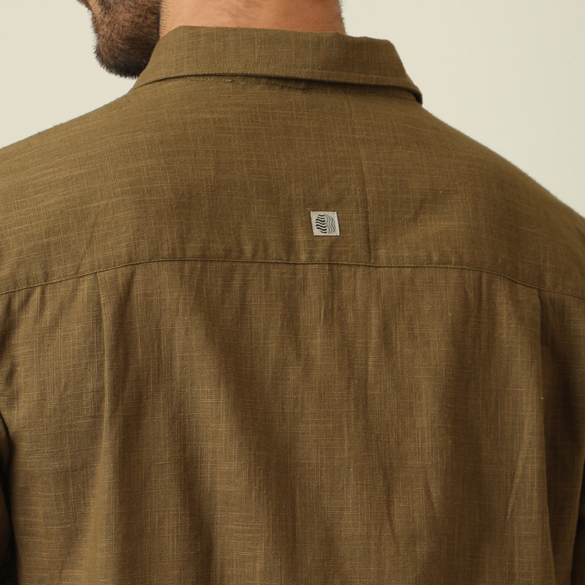 Relaxed Work Shirt - Linen Cotton - Olive Green