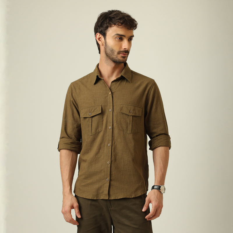 Relaxed Work Set Of 2 - Linen Cotton - Olive Green