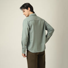 Bayside Shirt - Relaxed Fit - Linen Blend - Agave Green