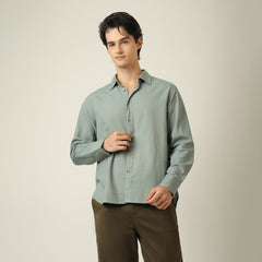 Bayside Set of 2 -  Relaxed Fit Linen Blend Shirt & Relaxed Fit Cotton Chinos  Agave Green & Olive