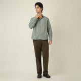 Bayside Set of 2 -  Relaxed Fit Linen Blend Shirt & Relaxed Fit Cotton Chinos  Agave Green & Olive